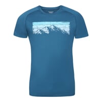 MAOR Merino-Kurzarmhemd für Herren schwarz melange