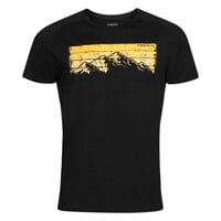 MAOR Merino-Kurzarmhemd für Herren schwarz melange