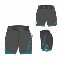 CARRERA SHORTS dámské sportovní šortky černá/zelená