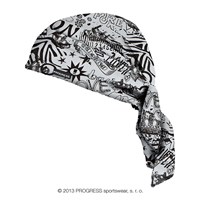 SAT PRINT fully printed headscarf triangle "COMIC" design