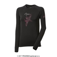E NDRZ ladies bamboo long sleeve T-shirt red