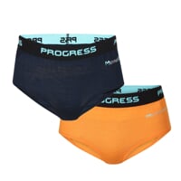 MA KLHZ 125 2-PACK set dámských kalhotkek s merinem černo-modrá + oranžová