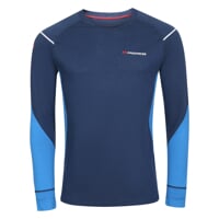 MW NDR 170 pánské merino triko s dlouhým rukávem černý melír