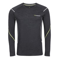 MW NDR 170 pánské merino triko s dlouhým rukávem černý melír