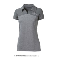 YUKI ladies bamboo polo shirt grey/grey melange