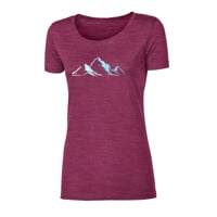 VINKA "MOUNTAINS" women's merino T-shirt grey melange