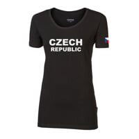 FUN T-SHIRT CZECH LADY dámské bambusové triko černá