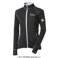 TISPA II ladies sports full zip jacket black/green-white sew.