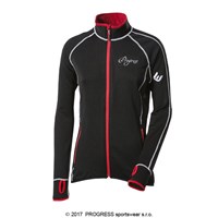 TISPA II ladies sports full zip jacket black/green-white sew.
