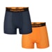 MA SKN 125 2-PACK set pánských merino boxerek blackened blue + orange