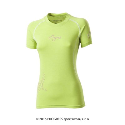 E NKRZ ladies bamboo short sleeve T-shirt Lt.green/white sew.