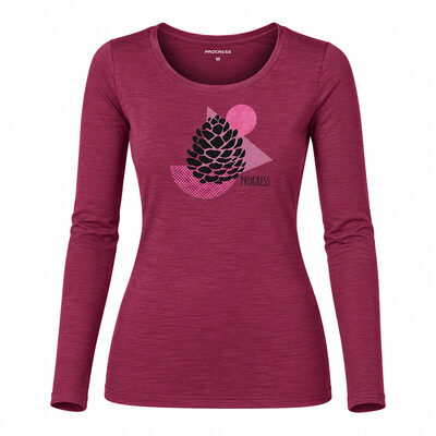 HELA "CONE" women's merino T-shirt grey melange