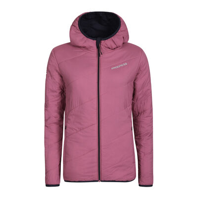HESTIE reversible women's jacket with merino blackened blue/red violet
