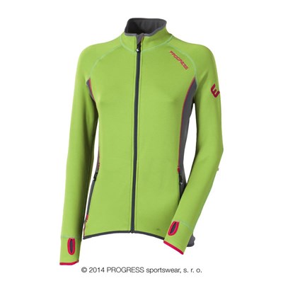 TISPA II ladies sports full zip jacket green/grey