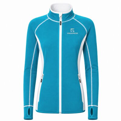 TISPA die Damen-Jacke türkis/weiss