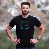 BARBAR "P" pánske bambusové tričko čierna