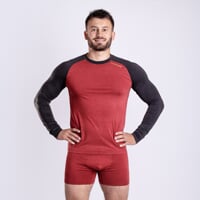 CC NDR mens functional long sleeve T-shirt anthracite/terracotta