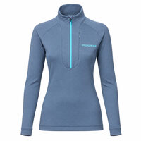 CUBICA ZIP der leichte Damen-Kapuzenpullover blau/grau