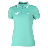 Dámské polo triko s krátkým zipem LUKANA SŠ Velká Chuchle mint