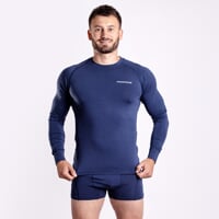 E SKN 2-PACK set pánských boxerek s bambusem černá + tm.modrá