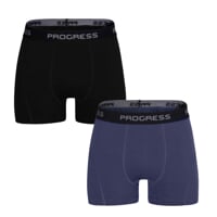 E SKN 2-PACK set pánských boxerek s bambusem černá + tm.modrá