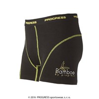E SKN pánské trenýrky boxerky s bambusem černá/sv.zelené prošití
