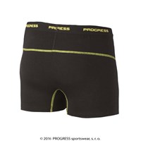 E SKN pánské trenýrky boxerky s bambusem černá/sv.zelené prošití