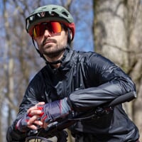 ENDURO RED-R BLK/RED sportovní sluneční brýle lesklá černá/červená