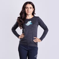 HELA "CONE" das Damen-T-Shirt mit Merino grau melange