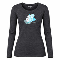 HELA "CONE" women's merino T-shirt grey melange