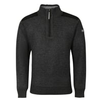 LOFOTEN pánský svetr s krátkým zipem tm. modrý melír
