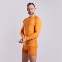 MA NDR 125 pánské merino triko s dlouhým rukávem oranžová