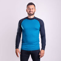 MS TDR men's functional T-shirt black (grey)/petroleum (lt.blue)