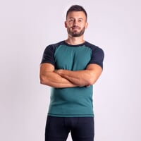 MS TKR men's functional T-shirt black (grey)/green (grey)