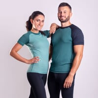 MS TKR men's functional T-shirt black (grey)/green (grey)