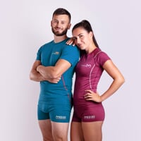 MW SKN pánské merino boxerky petrol melír