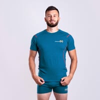 MW SKN pánské merino boxerky petrol melír