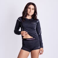 MW SKNZ 170 dámské merino boxerky čierný melír