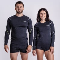 MW SKNZ 170 dámské merino boxerky čierný melír