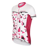 RIPRESSA dámsky celoprepínací cyklistický dres biela/malinová