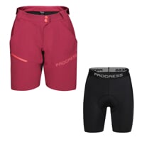 Set GENIA BIKE SHORTS + BASICA SHORTS ružová