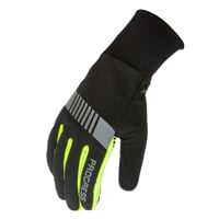 SNOWSPORT GLOVES winter cross-country skiing gloves black/reflective yellow
