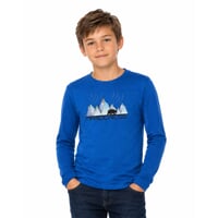STIG "ICELAND" dětské merino triko modrý melír