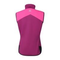 TARJA VEST women's hybrid vest with merino fuchsia/boysenberry/blackened blue