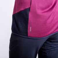 TARJA VEST women's hybrid vest with merino fuchsia/boysenberry/blackened blue