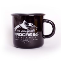 Tin mug PROGRESS white