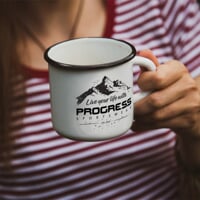 Tin mug PROGRESS white