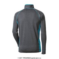 TOREZ II mens sports full zip jacket black/petroleum blue sew.