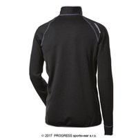 TOREZ II mens sports full zip jacket black/petroleum blue sew.