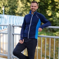 TOREZ mens sports full zip jacket dk.blue/lt.blue